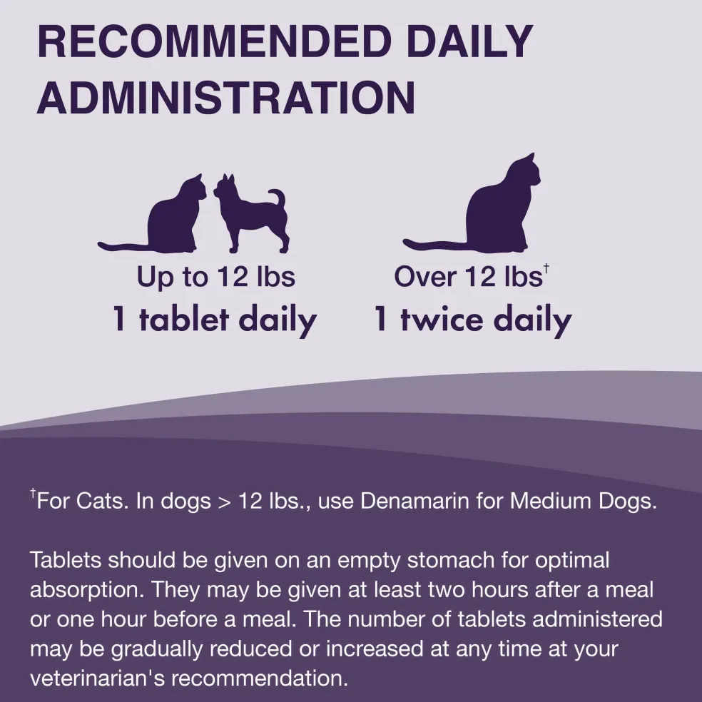 Nutramax Denamarin Liver Health Supplement for Small Dogs and Cats - With S-Adenosylmethionine (SAMe) and Silybin