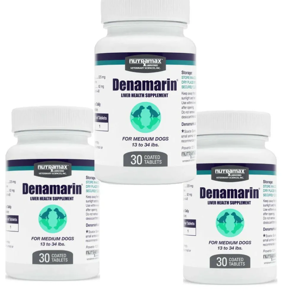 Nutramax Denamarin Liver Health Supplement for Medium Dogs - With S-Adenosylmethionine (SAMe) and Silybin