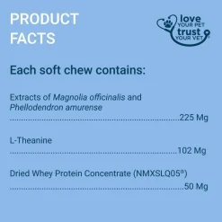 Nutramax Solliquin Calming Behavioral Health Supplement for Large Dogs – 75 Soft Chews