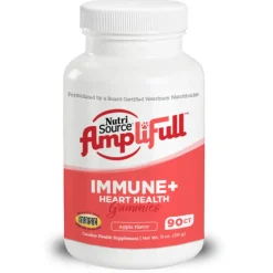 NutriSource AmpliFull Immune & Heart Health Gummies Dog Supplement, Apple Flavor, 90-count