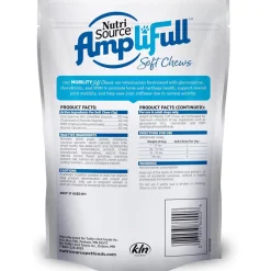 NutriSource AmpliFull Mobility Soft Chews Dogs Supplement, Turkey Flavor, 70-count