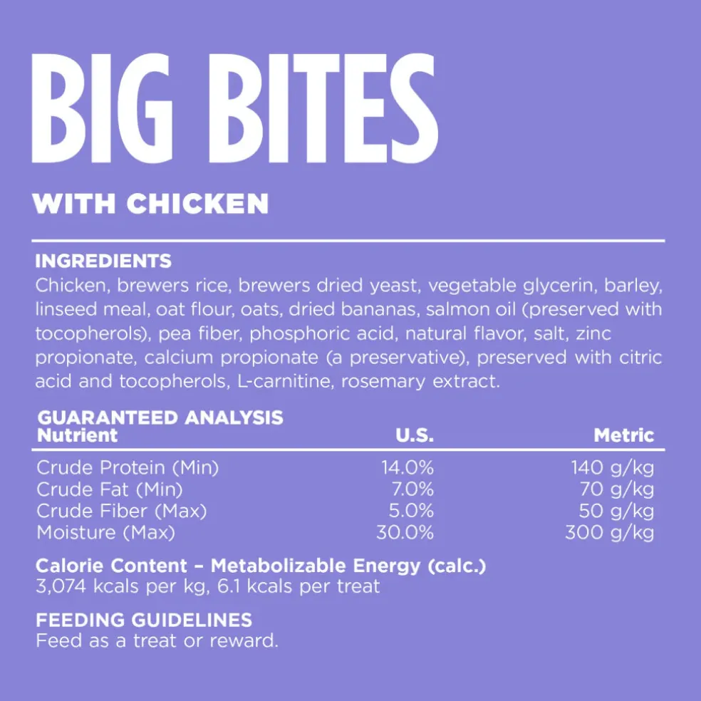 NutriSource Big Bites with Chicken Treats For Dogs (14 oz)