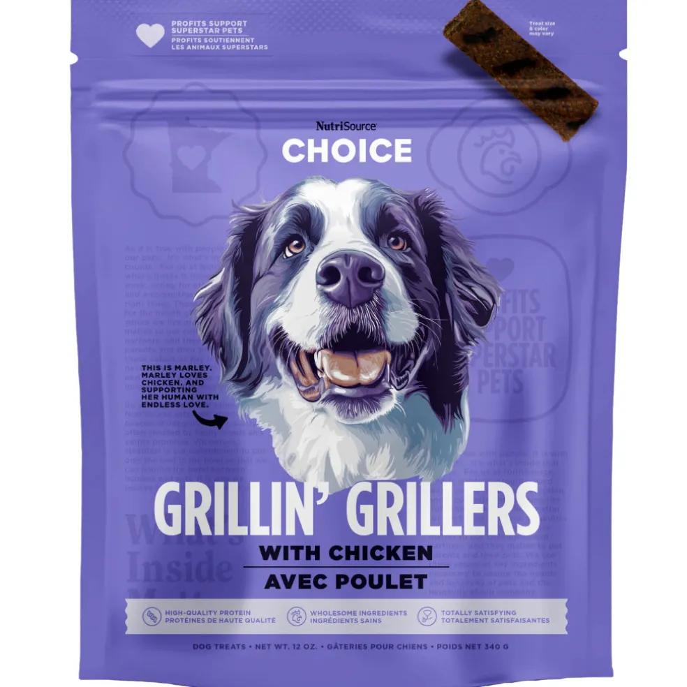 NutriSource Grillin' Grillers with Chicken Chewy Dog Treats
