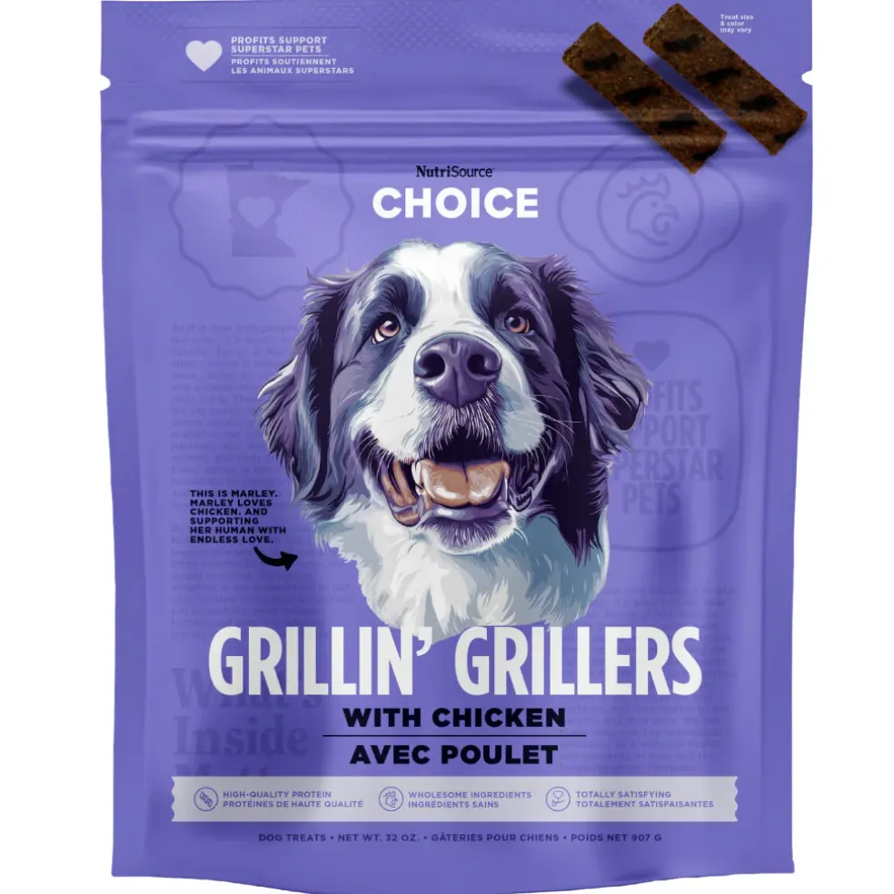 NutriSource Grillin' Grillers with Chicken Chewy Dog Treats