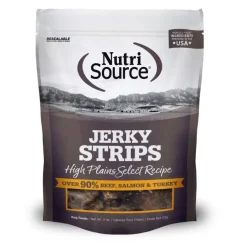 NutriSource Jerky Strips High Plains Select Recipe Dog Treats, 4-oz