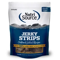 NutriSource Jerky Strips Outback Select Recipe Dog Treats, 4-oz