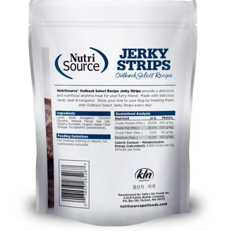 NutriSource Jerky Strips Outback Select Recipe Dog Treats, 4-oz