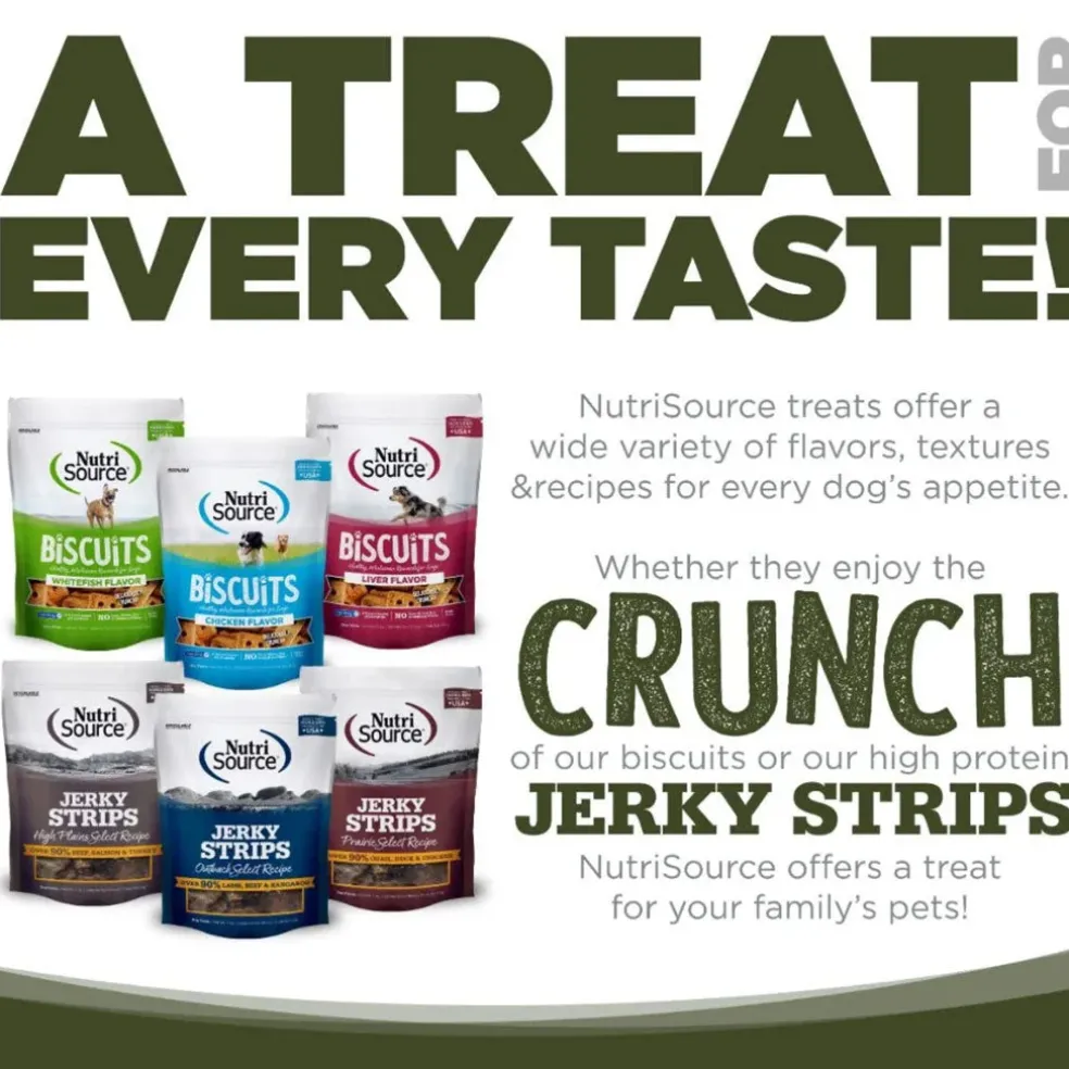 NutriSource Jerky Strips Woodlands Select Recipe Dog Treats, 4-oz