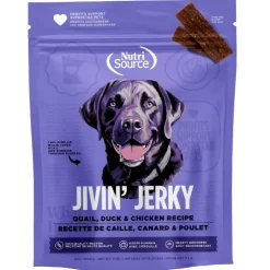 NutriSource Jivin' Jerky Quail Duck & Chicken Dog Jerky Treats (4 oz)