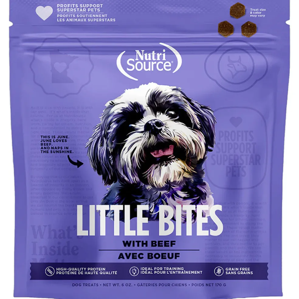 NutriSource Little Bites Grain Free with Beef Dog Treats, 6-oz