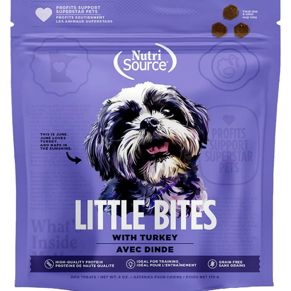 NutriSource Little Bites Grain Free with Turkey Dog Treats, 6-oz