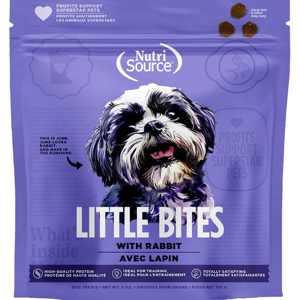 NutriSource Little Bites with Rabbit Dog Treats, 6-oz