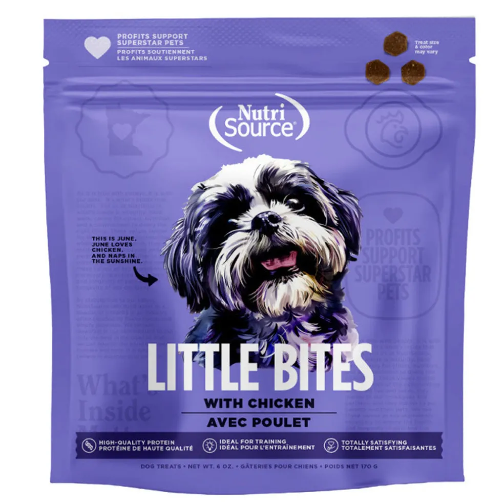 NutriSource Little Bites with Chicken Dog Treats, 6-oz