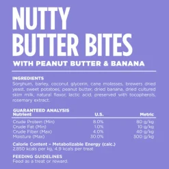 NutriSource Nutty Butter Bites with Peanut Butter & Banana Soft & Chewy Dogs Treats (6 oz)