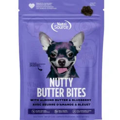NutriSource Nutty Butter Bites with Almond Butter & Blueberry Soft & Chewy Dogs Treats (6 oz)