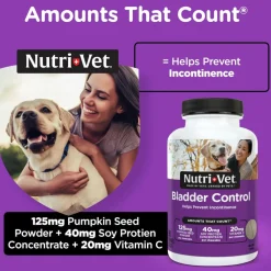 Nutri-Vet Bladder Control Supplement for Dogs to Help Prevent Incontinence (90 chewable tablets)