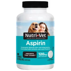 Nutri-Vet Buffered Aspirin for Dogs - Arthritis & Pain Relief (100 ct)