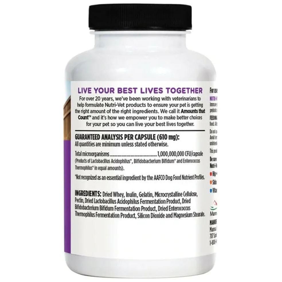 Nutri-Vet Probiotic Digestive Supplement for Dogs (60 capsules)