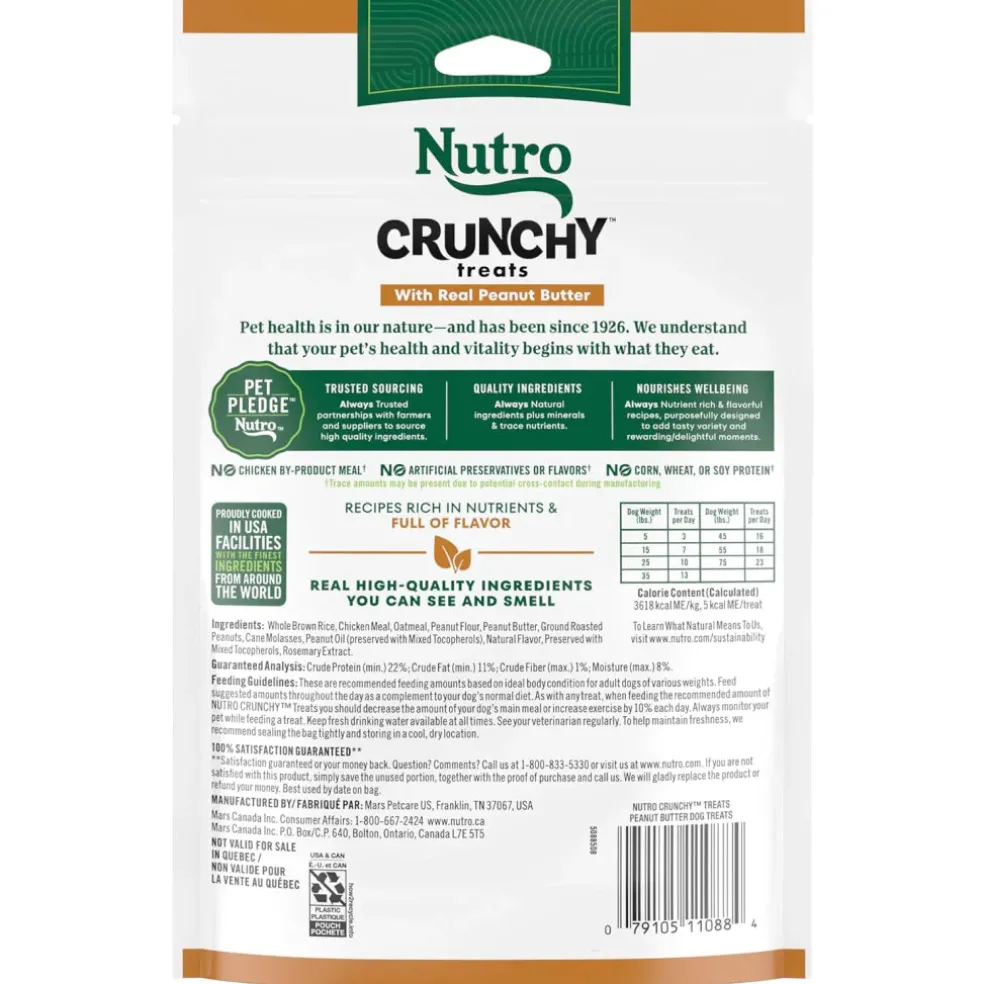 Nutro Crunchy Biscuits with Real Peanut Butter Treats For Dogs