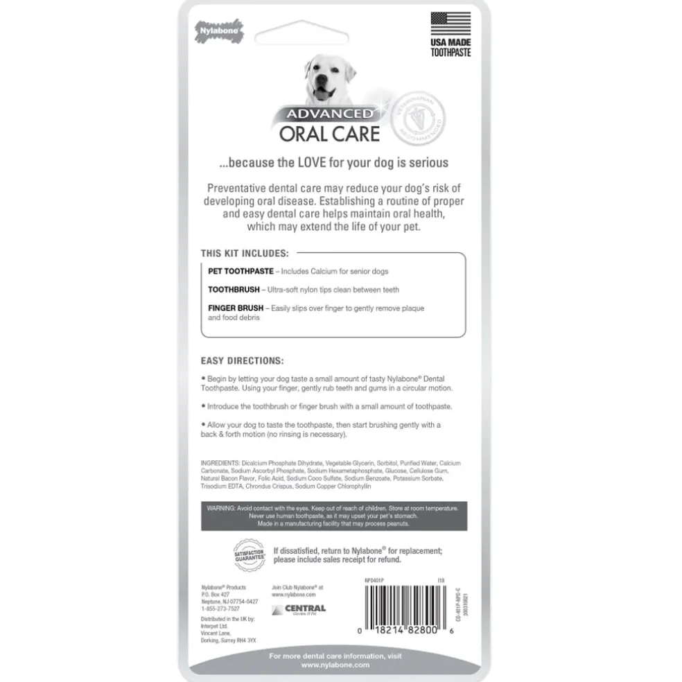 Nylabone Advanced Oral Care Senior Dog Dental Kit