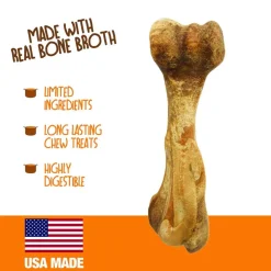 Nylabone Healthy Edibles Broth Bone Ham Flavor Dog Treats