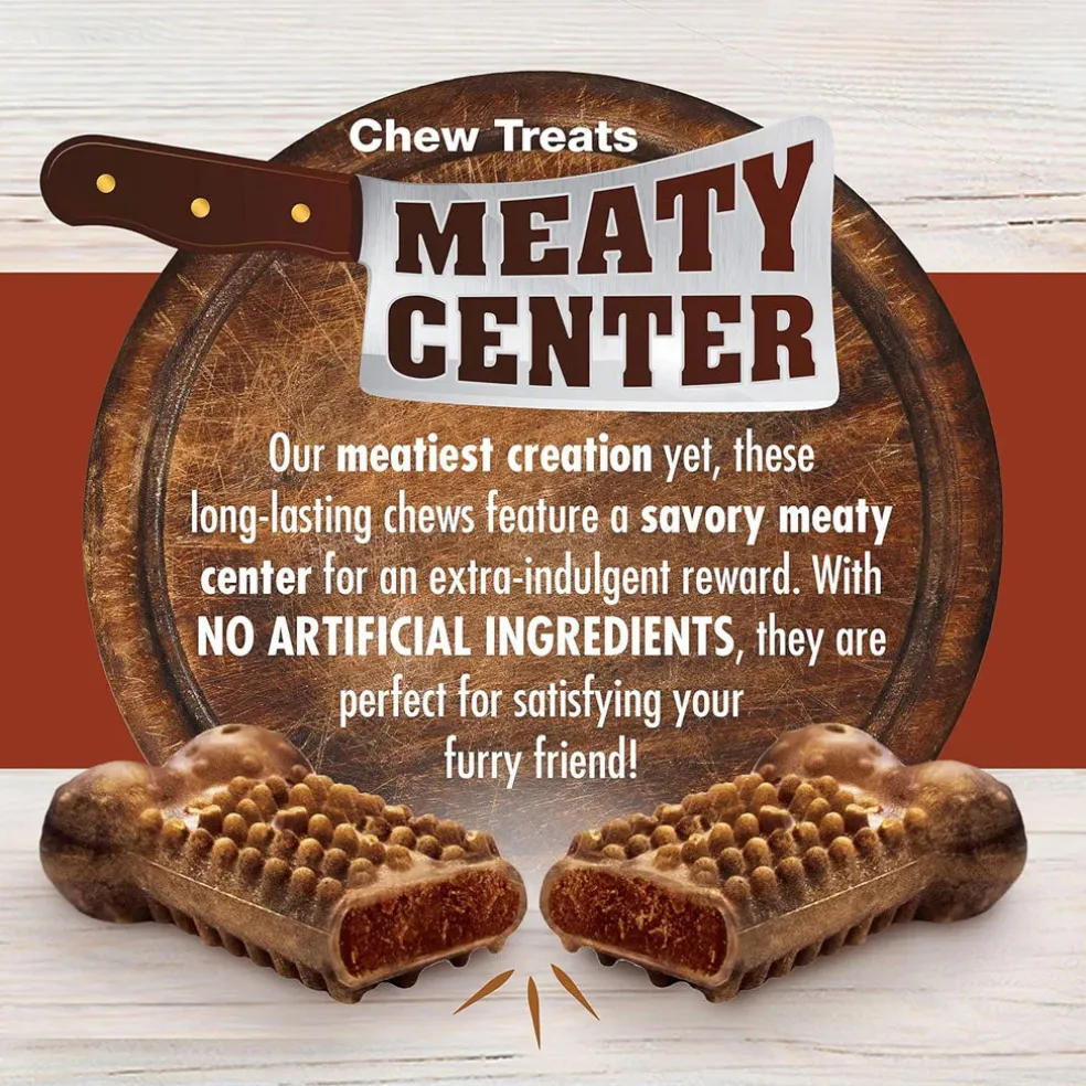 Nylabone Healthy Edibles Meaty Center Beef Flavor Natural Dog Treats