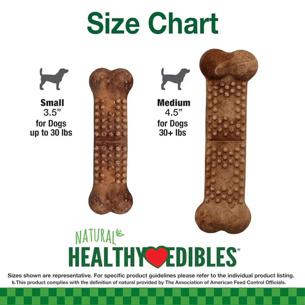 Nylabone Healthy Edibles Meaty Center Beef Flavor Natural Dog Treats