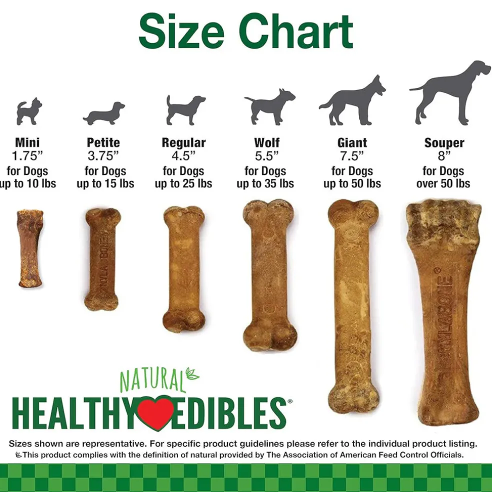 Nylabone Healthy Edibles Natural Dog Chews Long Lasting Turkey & Apple Treats for Dogs