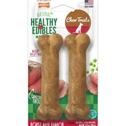 Nylabone Healthy Edibles Natural Long Lasting Roast Beef Flavor Dog Chew Treats