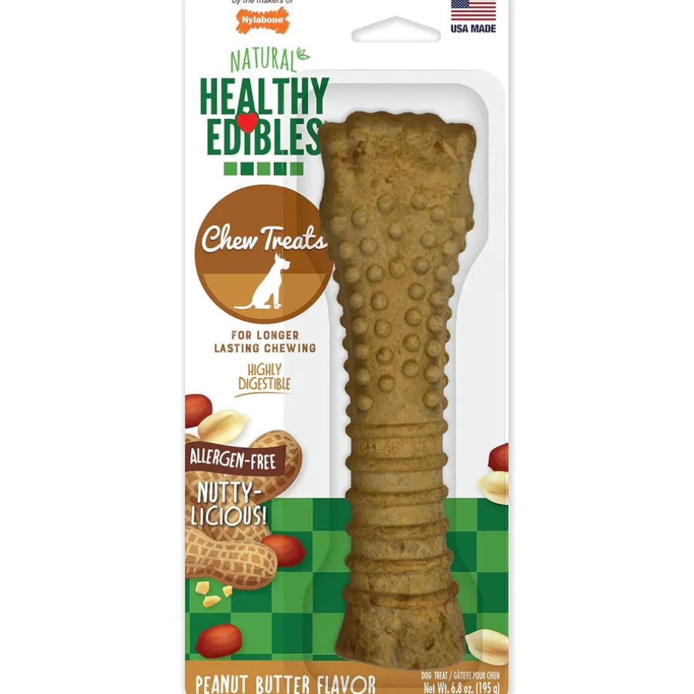 Nylabone Healthy Edibles Natural Long Lasting Peanut Butter Flavor Dog Treats - X-Large/Souper (1 ct)