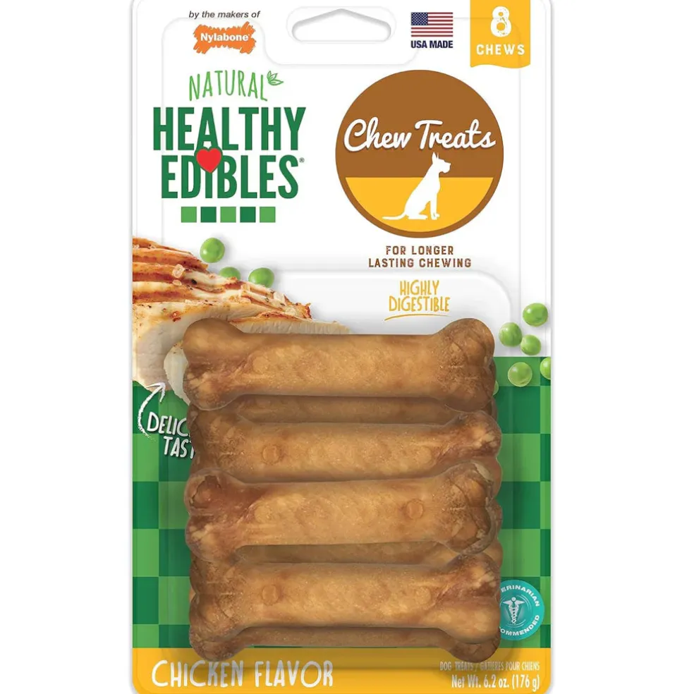 Nylabone Healthy Edibles Natural Long Lasting Chicken Flavor Dog Chew Treat