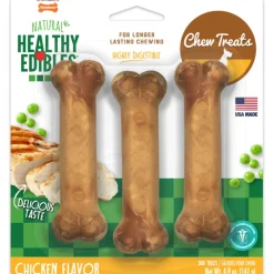 Nylabone Healthy Edibles Natural Long Lasting Chicken Flavor Dog Chew Treat