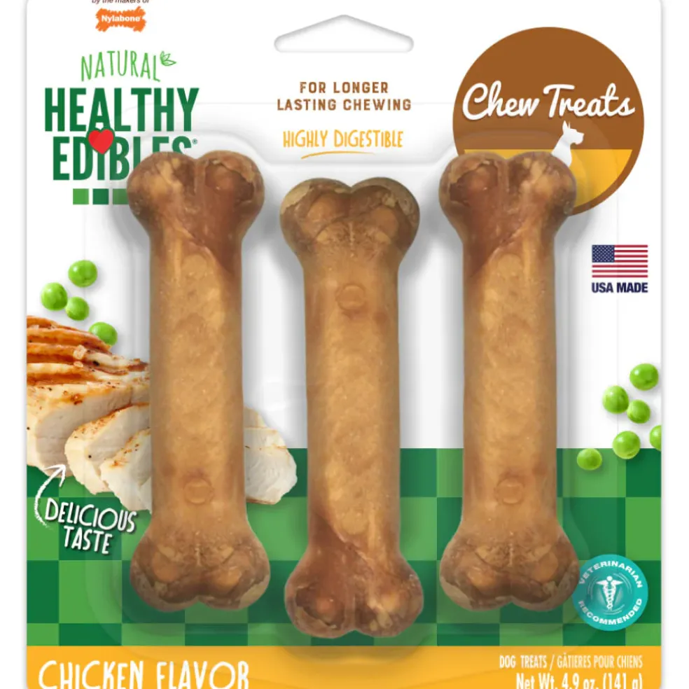 Nylabone Healthy Edibles Natural Long Lasting Chicken Flavor Dog Chew Treat