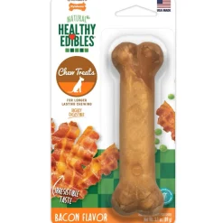 Nylabone Healthy Edibles Natural Long Lasting Bacon Flavor Dog Chew Treats