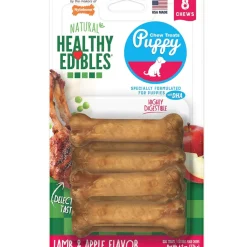 Nylabone Healthy Edibles Puppy Natural Lamb & Apple Flavor Puppy Chew Treats - X-Small/Petite, 8-count