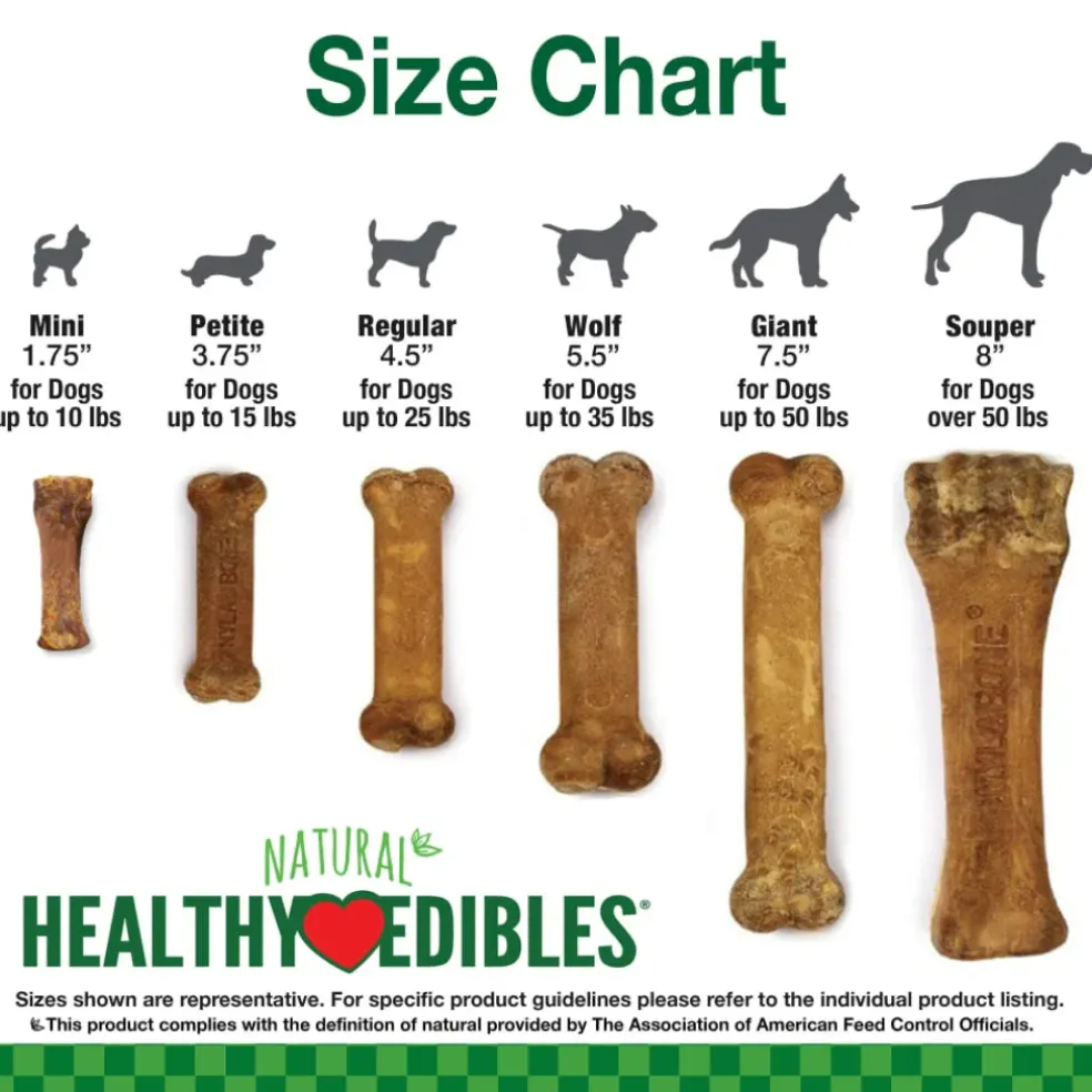 Nylabone Healthy Edibles Puppy Natural Lamb & Apple Flavor Puppy Chew Treats - X-Small/Petite, 8-count