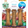 Nylabone Healthy Edibles Roast Beef, Turkey & Bacon Puppy Dog Treats - Variety Pack, 3-count