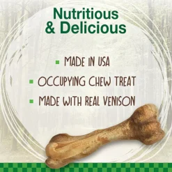 Nylabone Healthy Edibles WILD Natural Long Lasting Venison Flavor Dog Chew Treats - Large/Giant, 1-count