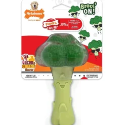 Nylabone Power Chew Broccoli Dog Toy, Bacon & Cheese Flavor, Large/Giant