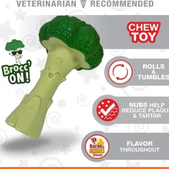 Nylabone Power Chew Broccoli Dog Toy, Bacon & Cheese Flavor, Large/Giant