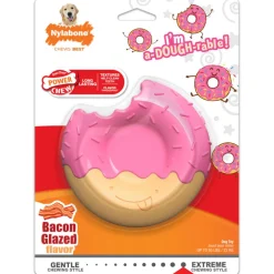 Nylabone Power Chew Donut Bacon Glazed Flavor Dog Toy
