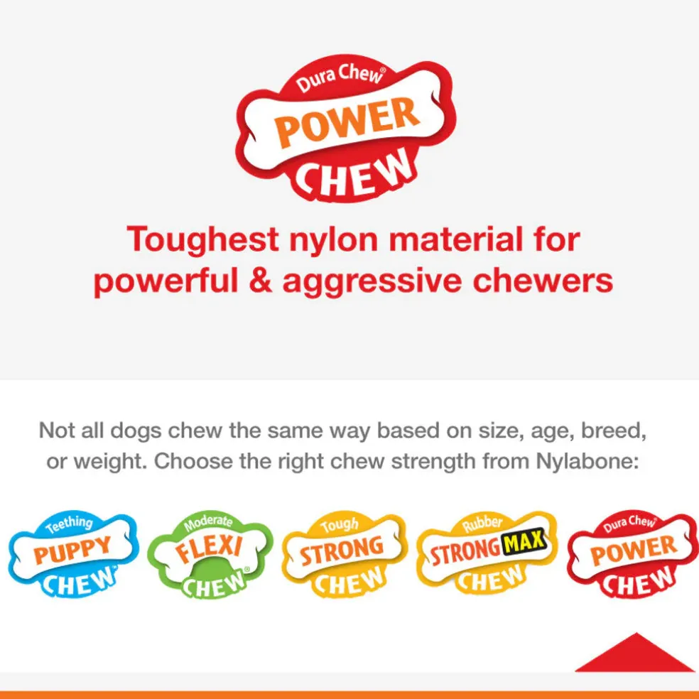 Nylabone Power Chew Donut Bacon Glazed Flavor Dog Toy