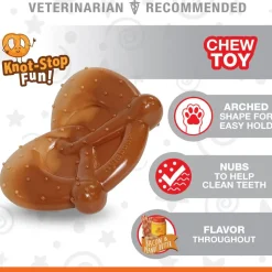 Nylabone Power Chew Pretzel Dog Toy Bacon & Peanut Butter