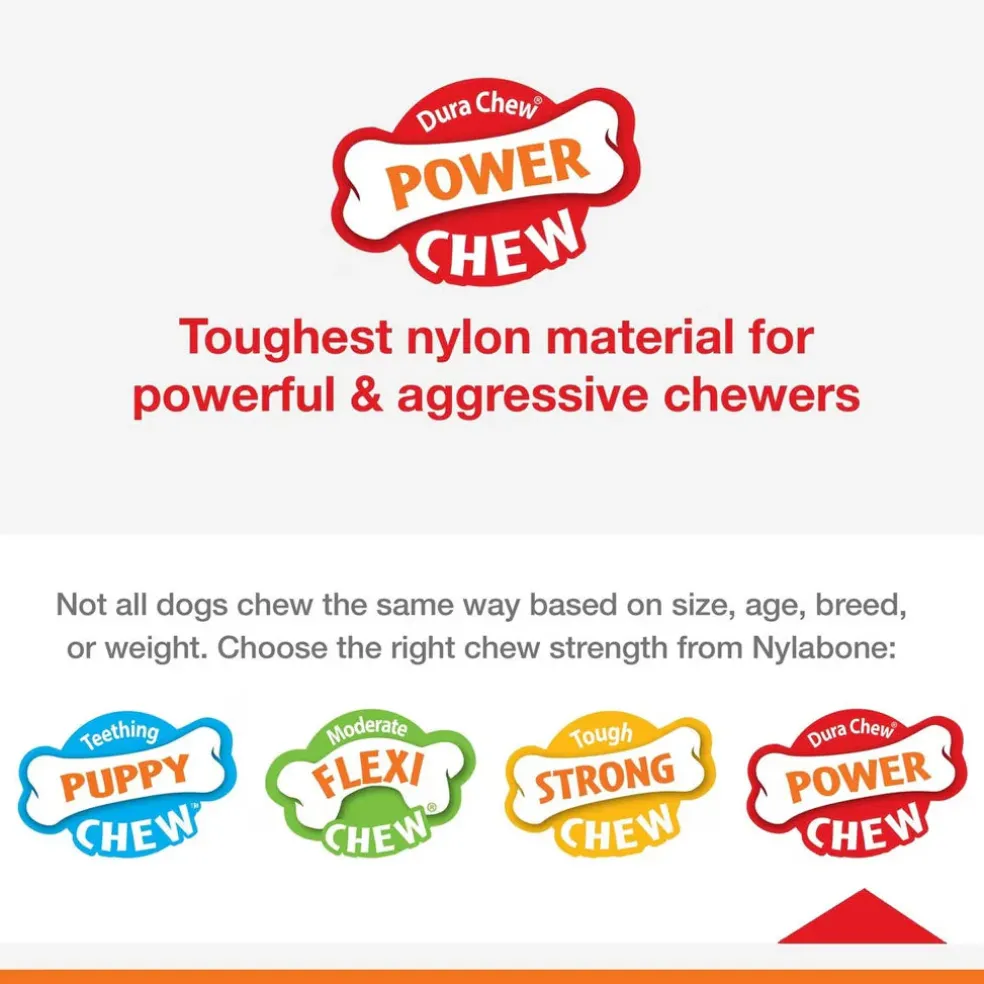 Nylabone Power Chew Pretzel Dog Toy Bacon & Peanut Butter