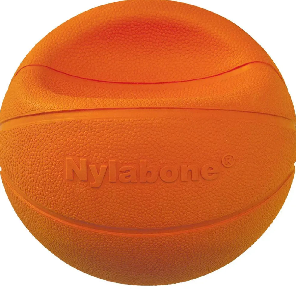 Nylabone Power Play Basketball B-Ball Gripz Dog Toy