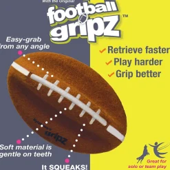 Nylabone Power Play Football Gripz Dog Toy