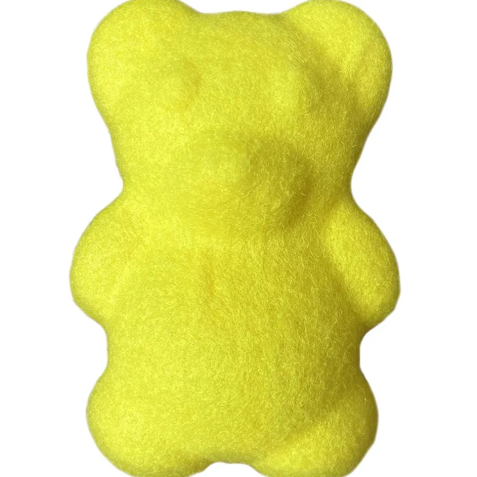 Nylabone Power Play Tennis Teddy Gripz Bear Dog Toy, Medium/Wolf
