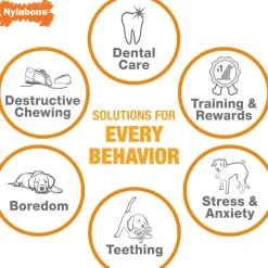 Nylabone Puppy Dental Dinosaur Chew Toy for Teething Puppies Chicken Flavor, Small/Regular