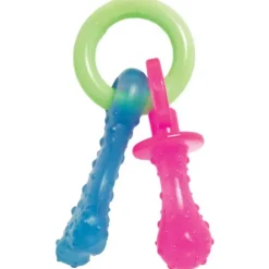 Nylabone Puppy Pacifier Teething Chew Bacon Flavored Dog Toy, Small/Regular