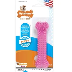 Nylabone Puppy Teething & Soothing Chew Toy Chicken Flavor